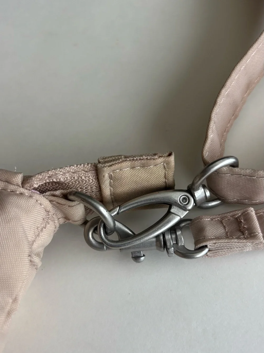 Baggallini Camel and Blush Pink Crossbody Organizer Bag